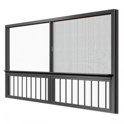 Ventana corrediza exterior de aluminio con seis clavos y aislamiento térmico