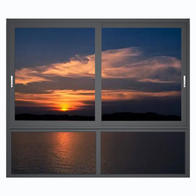 Proyek utama Single Glass Aluminium Sliding Windows Struktur sederhana