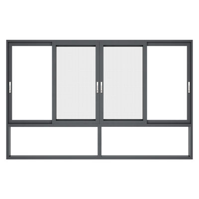 Fenêtre coulissante en aluminium isolée thermiquement et résistante aux ouragans, robuste