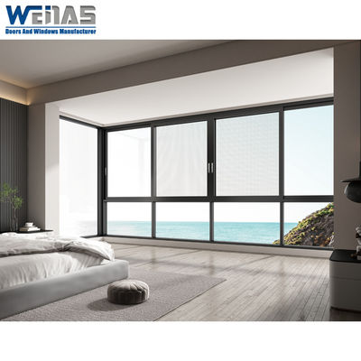 Double kính dọc 6063-T5 nhôm trượt sash cửa sổ cho nhà