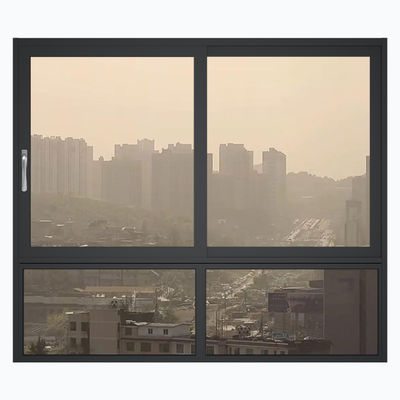 Ventana corredera de vidrio de aluminio 6063-T5 hermética con aislamiento térmico y prensado lateral