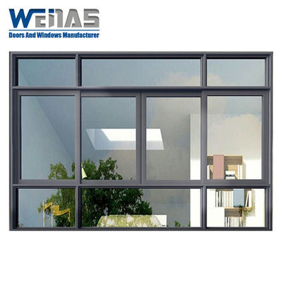 Silent Tracks Single Glass Aluminium Sliding Windows With Stainless Steel Screen Mesh