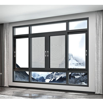 Schallisolierte, doppelverglaste Aluminium-Horizontal-Schiebefenster mit 1,8 mm Profil