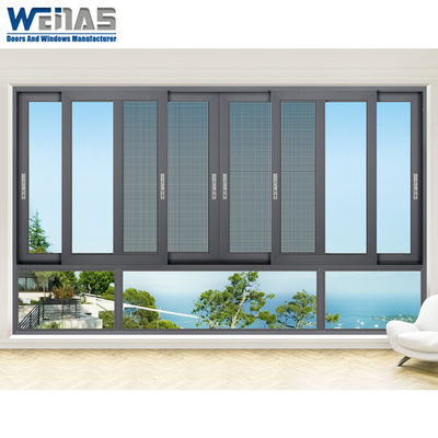 Silent Glide Hidden Track Aluminium Sliding Window For Balcony With Fly Screen (Pokrywka przesuwna z aluminium do balkonu z ekranem dla much)