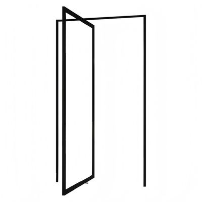 comprar Puertas pivotantes interiores de aluminio con marco ultra estrecho y borde, vidrio simple de 8 mm online manufacture