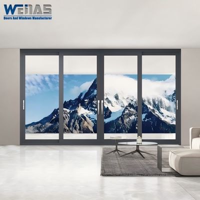 Mua Cửa trượt nhôm bên ngoài tiết kiệm năng lượng với Hệ thống cầu cách nhiệt và Kính Low-E online manufacture