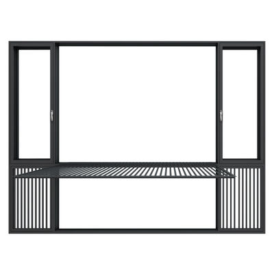 Buy Double Glass Sound Insulated Tilt Turn Aluminium Windows 6063-T5 Average 1.4mm Profile online manufacture