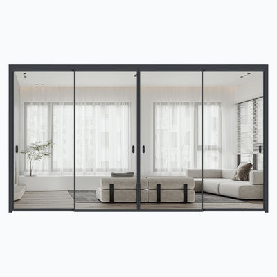 Buy Narrow Frame Silent Interior Sliding Partition Doors Elegant Perfect System online manufacture
