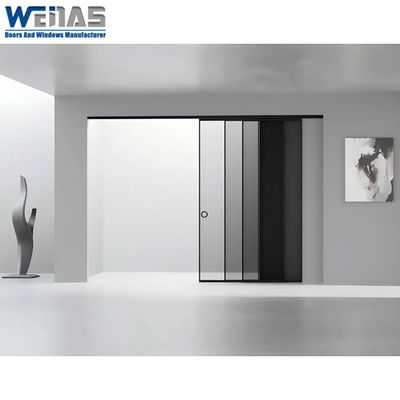 Buy Durable Design Waterproof Interior Sliding Partition Doors Aluminum Narrow Frame For Indoor online manufacture
