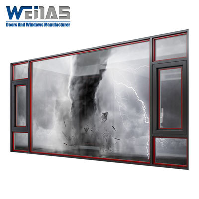 Buy Double Glazed Exterior Door 6063-T5 Aluminum Casement Windows Hurricane Resistant online manufacture