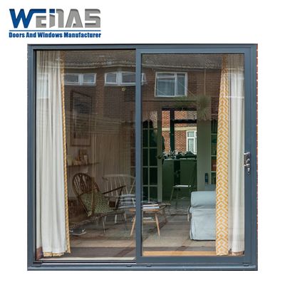 Buy Two Tracks Two Panel Exterior Glazed Heavy Duty Door Aluminium Sliding Doors online manufacture