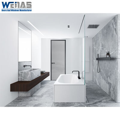 Buy Ultra Narrow Frame Aluminium Interior Casement Doors for Bathroom Toilet online manufacture