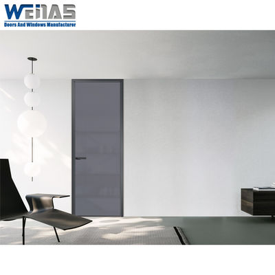 Buy Slim Frame Interior Casement Aluminum Toilet Door For Kitchen Bedroom online manufacture