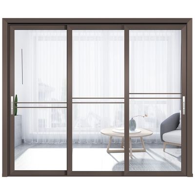 acheter Portes coulissantes en aluminium à rupture de pont thermique, internes, trois rails, avec moustiquaire online manufacture