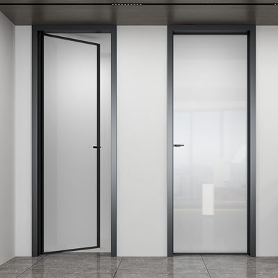 Buy Minimalist Design Slim Frame Alloy Aluminum Casement Door For Bedroom Or Kitchen online manufacture