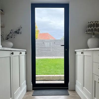 Buy Entry Heavy Duty Aluminium Casement Door Security Double Tempered Glass online manufacture