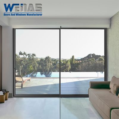 comprare Interni Stretto Cornice Sottile Camera Da Letto Divisione Porta Scorrevole Single Glass Full View Porta Scorrevole In Aluminio online manufacture