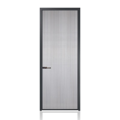 Buy Single Glass Slim Edge Design Aluminum Bathroom Door With Craft Glass online manufacture