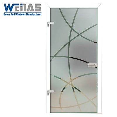 Buy Ultra Slim Double Aluminium And Glass Swing Doors With Tempered Glass For Kitchen Or Bathroom online manufacture