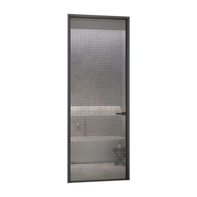 Buy Interior Aluminium Frame Swing Door With Patterned Tempered Glass For Residential Spaces online manufacture
