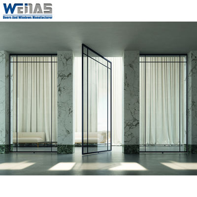 Beli Pintu Pivot Masuk Kaca Tunggal Aluminium Hemat Energi Pandangan Luas online manufacture