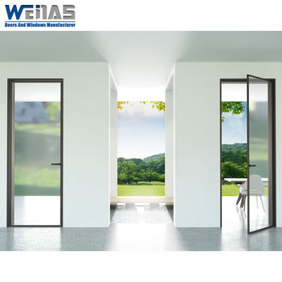 Buy Minimalist Narrow Frame Soundproof Casement Door Frame Aluminium For Washrooms online manufacture