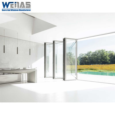 Buy Space Saving Internal Aluminium Bifold Doors Thermal Insulated Folding Glass Doors External online manufacture