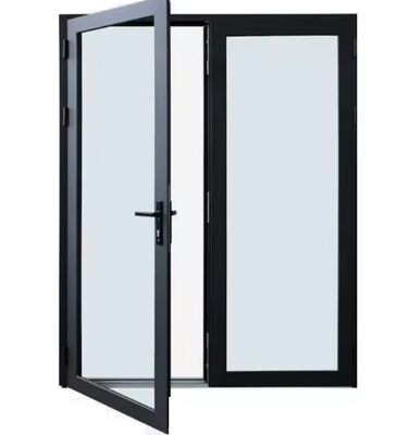 comprare Porte a battente in alluminio con ingresso in doppio vetro a impatto di uragano per la casa online manufacture