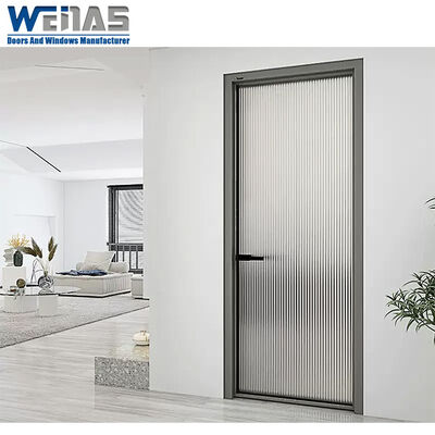 kupować Nowoczesny Design Wewnętrzne Aluminiowe Drzwi Uchylno-Skrzydłowe z Cienką Ramą, Drzwi do Łazienki, Toalety, Kuchni, Wodoodporne Szklane Drzwi Uchylne online manufacture