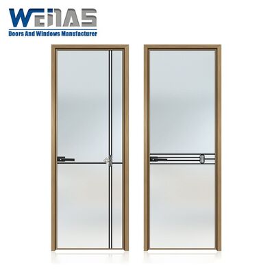 kopen Single Glass Ultra Narrow Frame Seal Waterdicht Indoor Swing Door Hotel Appartement Aluminium Casement Door online manufacture