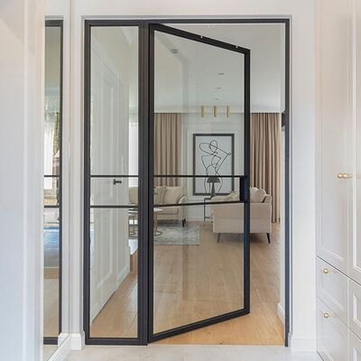 satın al Çifte katmanlı cam su geçirmez ses geçirmez iç mekan salıncak cam kapı villa daire giriş kapısı alüminyum kapak kapısı online manufacture