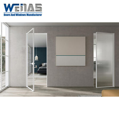 comprar Customizado Slimline Frame Indoor Swing Door Banheiro Banheiro Alumínio Casement Door online manufacture