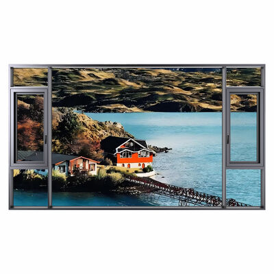 kopen Geluidsdichte Waterdichte Thermisch Geïsoleerde Muggenhor Aluminium Frame Klap-kiepraam Markiesraam online manufacture