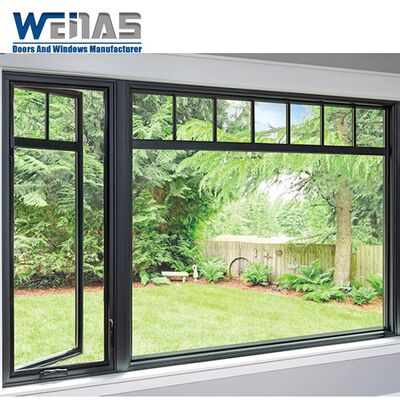 Beli Termal Terisolasi Soundproof Double Glazed Aluminium Desain Casement jendela Efisiensi energi online manufacture