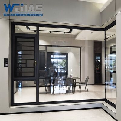 kopen Op maat gemaakte thermische onderbreking geluiddichte dubbelglas aluminium draai-kiep ramen voor villaproject online manufacture