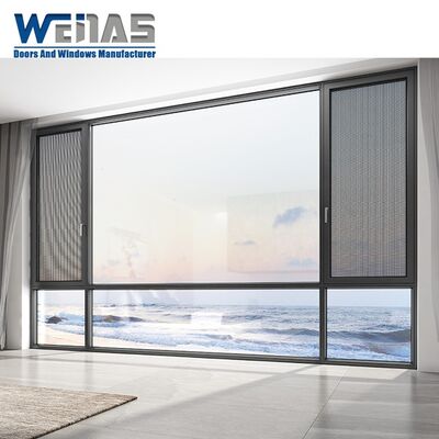 comprare Vetro temperato finestra camera da letto resistente agli uragani verso l' esterno aperto alluminio Casement finestre online manufacture