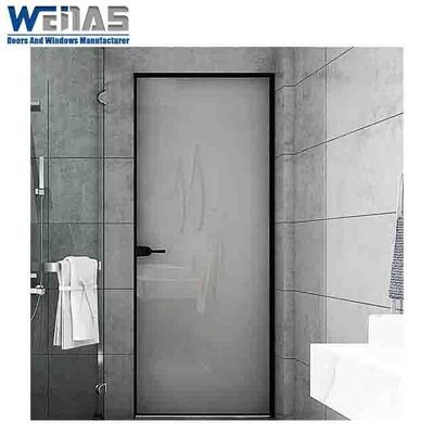 satın al Modern Tasarım Swing Alüminyum Dondurulmuş Cam Ev İç Mutfak Banyo Swing Casement Kapı online manufacture