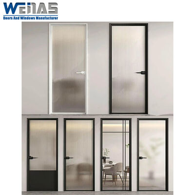 Buy Factory  Laminated Tempered Glass Aluminum Alloy Colored Frosted Casement Doors Bathroom Shower online manufacture