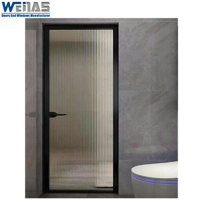 Beli Pintu Ayun Kaca Tempered Bingkai Aluminium Kustom Pintu Toilet online manufacture