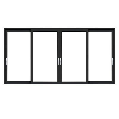 Wind Resistant Double Glazed Silent Aluminium Exterior Heavy Duty Sliding Door
