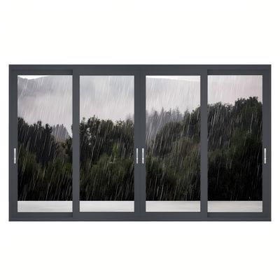 Thermal Insulation Glass Double Aluminium Front Doors Aluminium Sliding Door