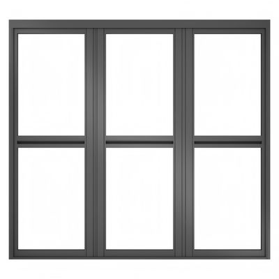 Silent Track Windproof Aluminium Folding Doors Simple Structure Single Glass 8mm