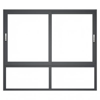 Housing Safe Aluminum Sliding Glass Windows Single Glass Space Saving Insects Control