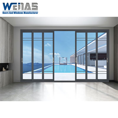 Double Glazed Soundproof Aluminum Sliding Doors for Indoor or Outdoor
