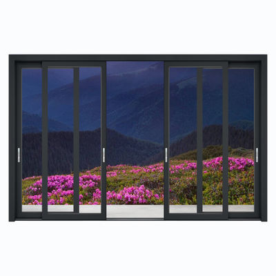 Broken Bridge System Double Glazed Aluminium Sliding Doors Heavy Duty