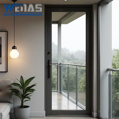 Waterproof Aluminium Casement Doors Double Layer Tempered Glass Casement Doors