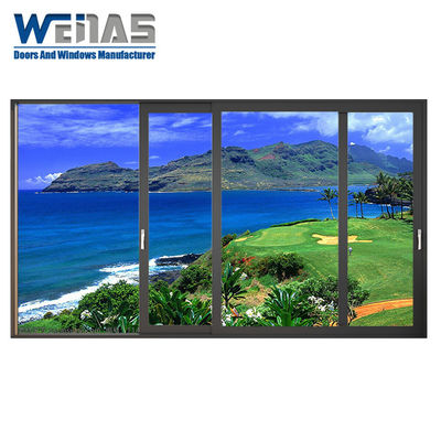 Explosion Proof Heat Insulation Glazing Outside Heavy Duty Aluminium Sliding Doors