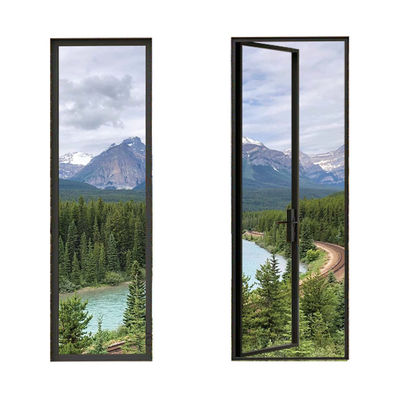 Ultra Narrow Frame Sound Insulation Aluminum Casement Door For Toilet Or Bathroom