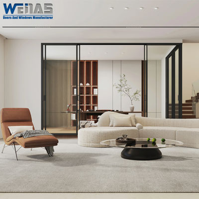 Top Hung Minimalized Aluminium Interior Sliding Partition Door Without Bottom Track